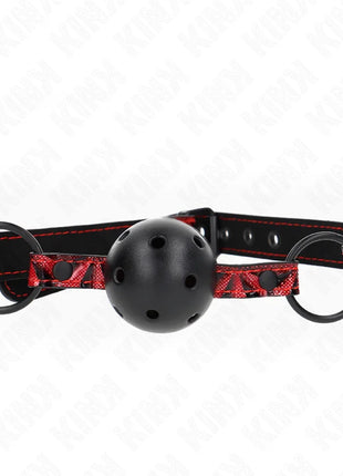 KINK - RAUTENMUSTER-BALL 4,5 CM GAG MODELL 2 64,5 CM VERSTELLBAR 42-60 CM