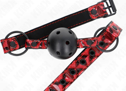 KINK - RAUTENMUSTER-BALL 4,5 CM GAG MODELL 2 64,5 CM VERSTELLBAR 42-60 CM