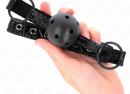 KINK - RAUTENMUSTER-BALL 4,5 CM GAG MODELL 3 64,5 CM VERSTELLBAR 42-60 CM