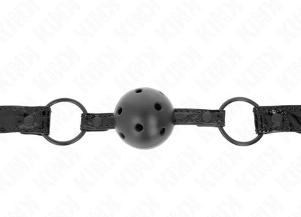 KINK - RAUTENMUSTER-BALL 4,5 CM GAG MODELL 3 64,5 CM VERSTELLBAR 42-60 CM