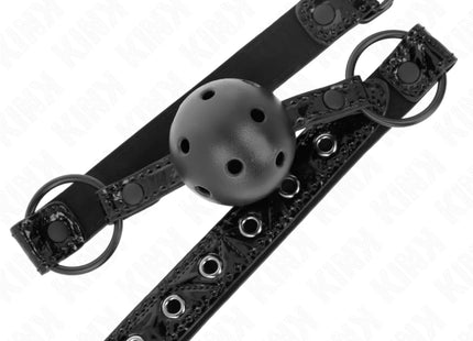 KINK - RAUTENMUSTER-BALL 4,5 CM GAG MODELL 3 64,5 CM VERSTELLBAR 42-60 CM
