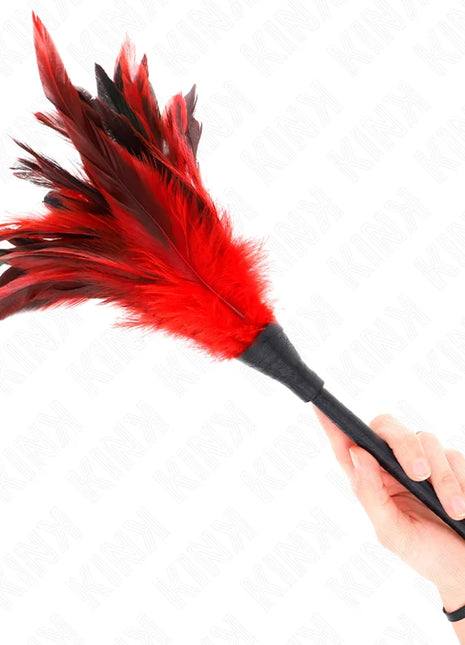 KINK - RED MAIDS HORNFORM TICKLE HÜHNERFEDERN 36 CM