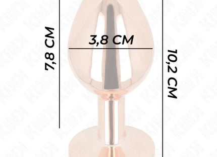 KINK - ROSA GOLDENER ANALSTECKER MIT ROTER ROSE L