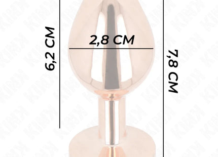 KINK - ROSA GOLDENER ANALSTECKER MIT ROTER ROSE S