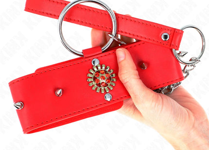 KINK - ROTE DIAMANTKETTE MIT GÜRTEL 65 CM VERSTELLBAR 35-51 CM X 7 CM