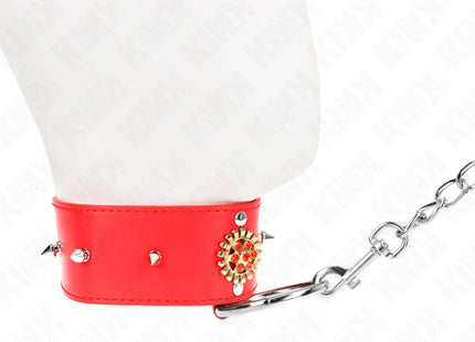KINK - ROTE DIAMANTKETTE MIT GÜRTEL 65 CM VERSTELLBAR 35-51 CM X 7 CM
