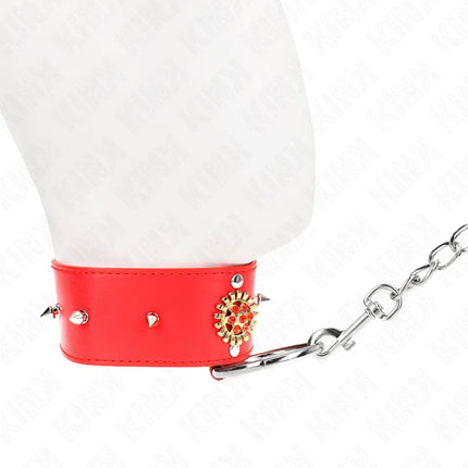 KINK - ROTE DIAMANTKETTE MIT GÜRTEL 65 CM VERSTELLBAR 35-51 CM X 7 CM