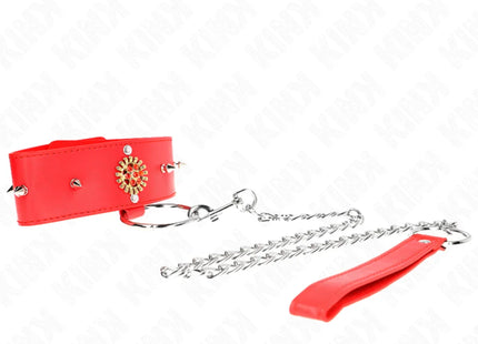 KINK - ROTE DIAMANTKETTE MIT GÜRTEL 65 CM VERSTELLBAR 35-51 CM X 7 CM