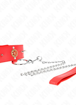 KINK - ROTE DIAMANTKETTE MIT GÜRTEL 65 CM VERSTELLBAR 35-51 CM X 7 CM