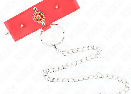 KINK - ROTE DIAMANTKETTE MIT GÜRTEL 65 CM VERSTELLBAR 35-51 CM X 7 CM