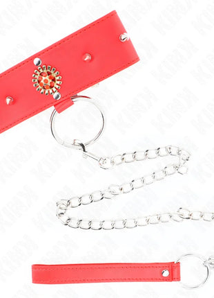 KINK - ROTE DIAMANTKETTE MIT GÜRTEL 65 CM VERSTELLBAR 35-51 CM X 7 CM