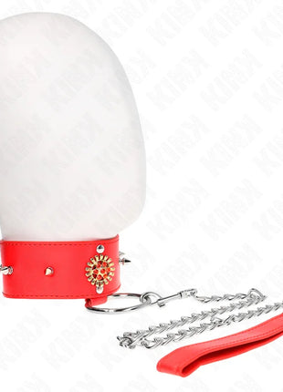 KINK - ROTE DIAMANTKETTE MIT GÜRTEL 65 CM VERSTELLBAR 35-51 CM X 7 CM