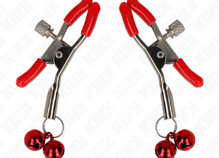 KINK - ROTE DOPPELGLOCKE NIPPELKLEMME ROT 6 CM