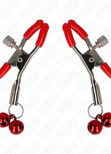 KINK - ROTE DOPPELGLOCKE NIPPELKLEMME ROT 6 CM