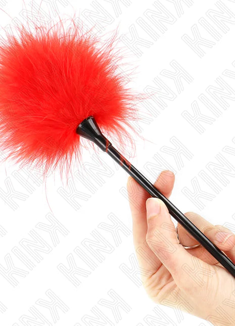 KINK - ROTE KITZELFEDERN FÜR DAS BONDAGE-SET 27 CM
