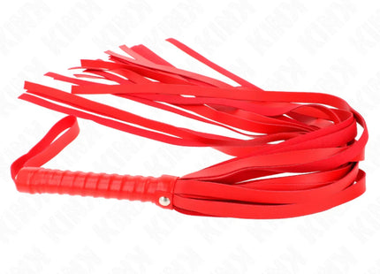 KINK - ROTE PEITSCHE MIT KURZEM GRIFF UND LANGEM SCHWANZ 70 CM