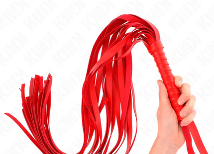 KINK - ROTE PEITSCHE MIT KURZEM GRIFF UND LANGEM SCHWANZ 70 CM