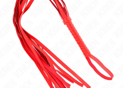 KINK - ROTE PEITSCHE MIT KURZEM GRIFF UND LANGEM SCHWANZ 70 CM