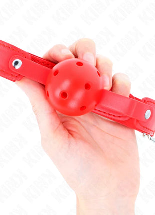 KINK - ROTER ATMUNGSAKTIVER BALL 4,5 CM Knebel 65 x 2,5 CM