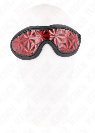KINK - ROTES STIRNBAND MIT RAUTENMUSTER 20,5 x 6 CM