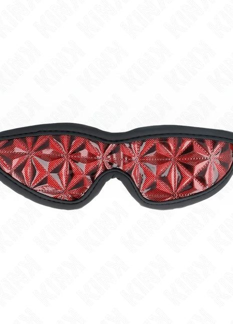 KINK - ROTES STIRNBAND MIT RAUTENMUSTER 20,5 x 6 CM