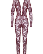 Kink Royal - Tüll Overall - XS / rot - Jumpsuit