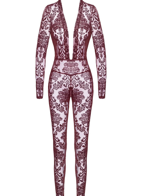Kink Royal - Tüll Overall - XS / rot - Jumpsuit