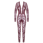 Kink Royal - Tüll Overall - XS / rot - Jumpsuit