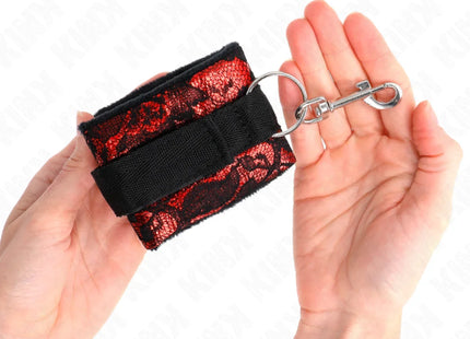 KINK - SCANDAL HANDGELENKSFESSELN ROT-SCHWARZ