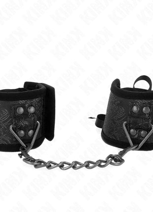 KINK - SCANDAL HANDGELENKSFESSELN SCHWARZE SPITZENDETAILS 24,5 CM X 6,5 CM
