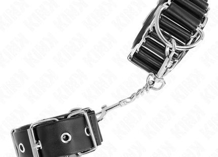 KINK - SCHARNIERÄHNLICHE DÜNNE HANDGELENKFESSELN SCHWARZ VERSTELLBAR 16-22 CM X 3,5 CM