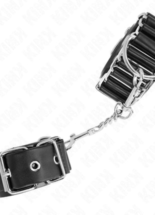 KINK - SCHARNIERÄHNLICHE DÜNNE HANDGELENKFESSELN SCHWARZ VERSTELLBAR 16-22 CM X 3,5 CM