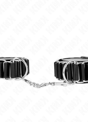 KINK - SCHARNIERÄHNLICHE DÜNNE HANDGELENKFESSELN SCHWARZ VERSTELLBAR 16-22 CM X 3,5 CM