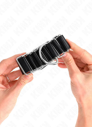 KINK - SCHARNIERÄHNLICHE DÜNNE HANDGELENKFESSELN SCHWARZ VERSTELLBAR 16-22 CM X 3,5 CM
