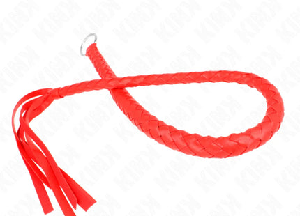 KINK - SCHLANGENPEITSCHE MIT ROTEM HANDRING 65 CM