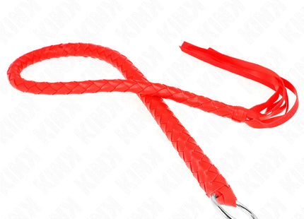 KINK - SCHLANGENPEITSCHE MIT ROTEM HANDRING 65 CM