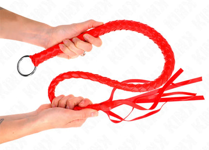 KINK - SCHLANGENPEITSCHE MIT ROTEM HANDRING 65 CM