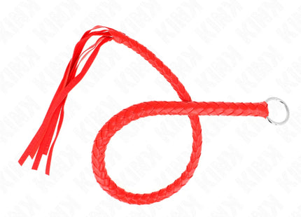 KINK - SCHLANGENPEITSCHE MIT ROTEM HANDRING 65 CM