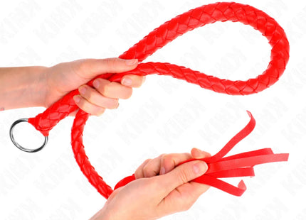 KINK - SCHLANGENPEITSCHE MIT ROTEM HANDRING 65 CM