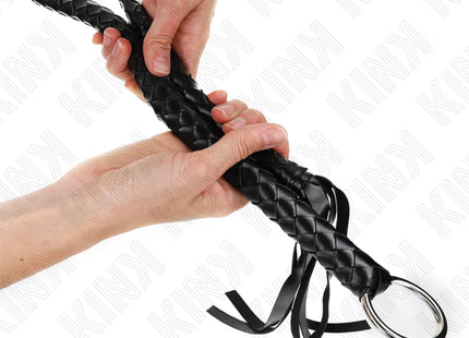 KINK - SCHLANGENPEITSCHE MIT SCHWARZEM HANDRING 65 CM