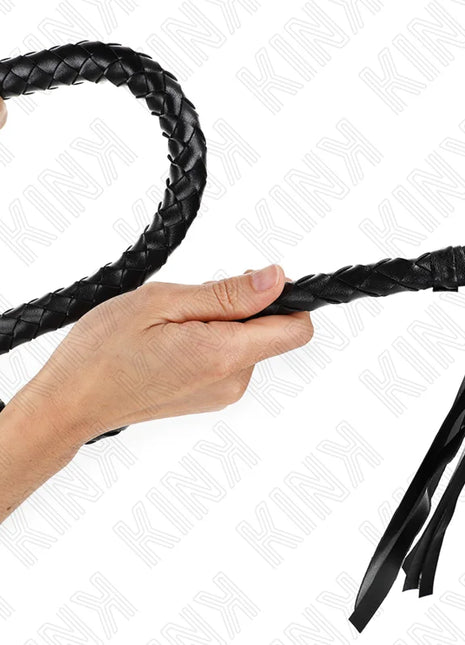 KINK - SCHLANGENPEITSCHE MIT SCHWARZEM HANDRING 65 CM