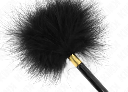 KINK - SCHWARZ-GOLD METALL KITZELFEDERN 18 CM