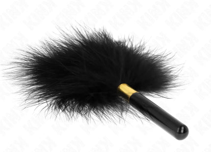 KINK - SCHWARZ-GOLD METALL KITZELFEDERN 18 CM