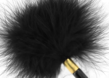 KINK - SCHWARZ-GOLD METALL KITZELFEDERN 18 CM
