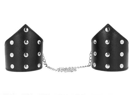 KINK - SCHWARZE ARMBÄNDER IM POINT-STIL MIT KETTE VERSTELLBAR 17-23 CM X 8,5 CM