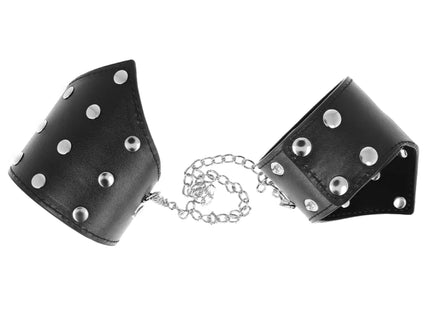KINK - SCHWARZE ARMBÄNDER IM POINT-STIL MIT KETTE VERSTELLBAR 17-23 CM X 8,5 CM