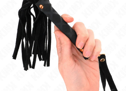 KINK - SCHWARZE WILDLEDER MINI-PEITSCHE 30 CM