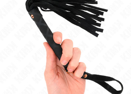 KINK - SCHWARZE WILDLEDER MINI-PEITSCHE 30 CM