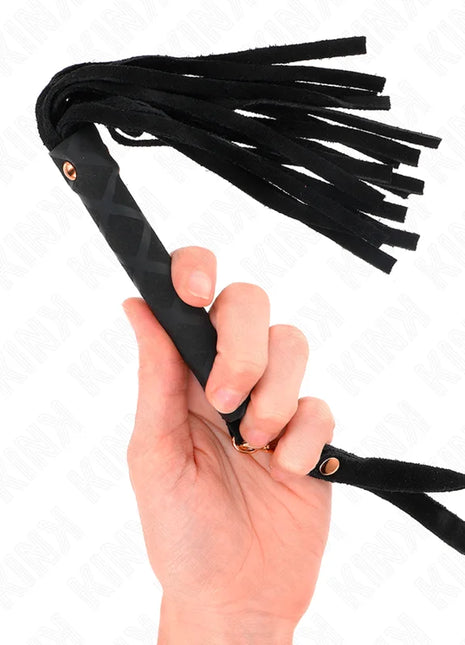 KINK - SCHWARZE WILDLEDER MINI-PEITSCHE 30 CM