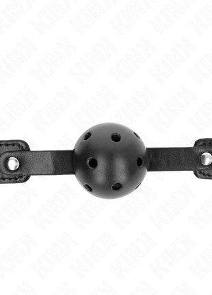 KINK - SCHWARZER ATMUNGSAKTIVER BALL 4,5 CM Knebel 65 x 2,5 CM